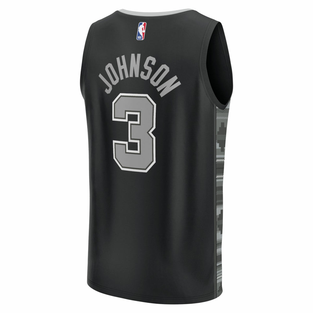 Keldon Johnson San Antonio Spurs Fast Break Replica Player Jersey - Statement Edition - Black | Fanatics cheap
