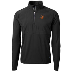 Baltimore Orioles Cutter & Buck Adapt Eco Knit Hybrid Recycled Quarter-Zip Pullover Jacket - Black