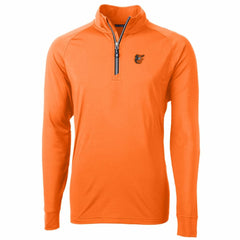 Baltimore Orioles Cutter & Buck Adapt Eco Knit Stretch Recycled Quarter-Zip Pullover Jacket - Orange