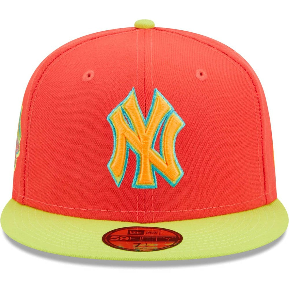 New York Yankees   Lava Highlighter Combo 59FIFTY Fitted Hat - Red/Neon Green | New Era