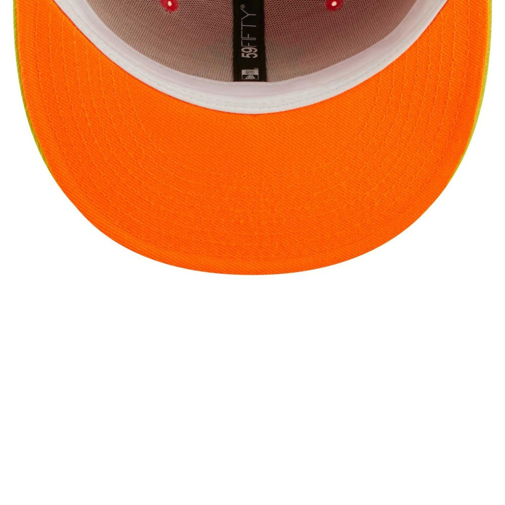 New York Yankees   Lava Highlighter Combo 59FIFTY Fitted Hat - Red/Neon Green | New Era