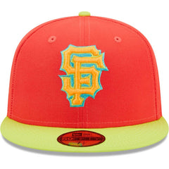 San Francisco Giants   Lava Highlighter Combo 59FIFTY Fitted Hat - Red/Neon Green | New Era