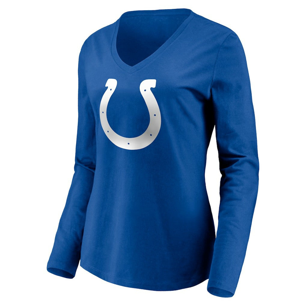 NFL Indianapolis Colts Women's Team Authentic Personalized Name & Number Long Sleeve V-Neck T-Shirt