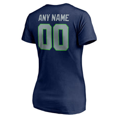 NFL Seattle Seahawks Women's Team Authentic Personalized Name & Number V-Neck T-Shirt