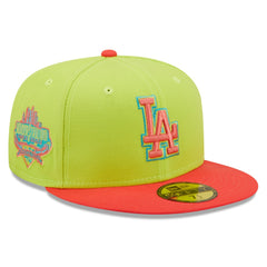 Los Angeles Dodgers Cyber Highlighter 59FIFTY Fitted Hat - Green/Red | New Era