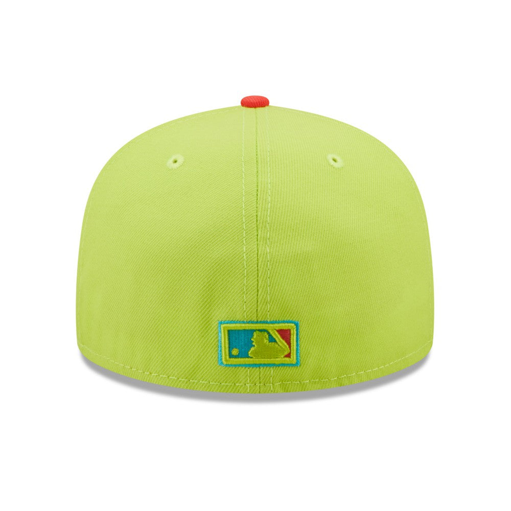 Los Angeles Dodgers Cyber Highlighter 59FIFTY Fitted Hat - Green/Red | New Era