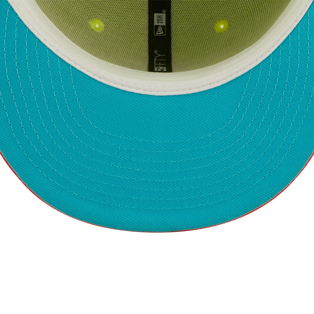 Los Angeles Dodgers Cyber Highlighter 59FIFTY Fitted Hat - Green/Red | New Era