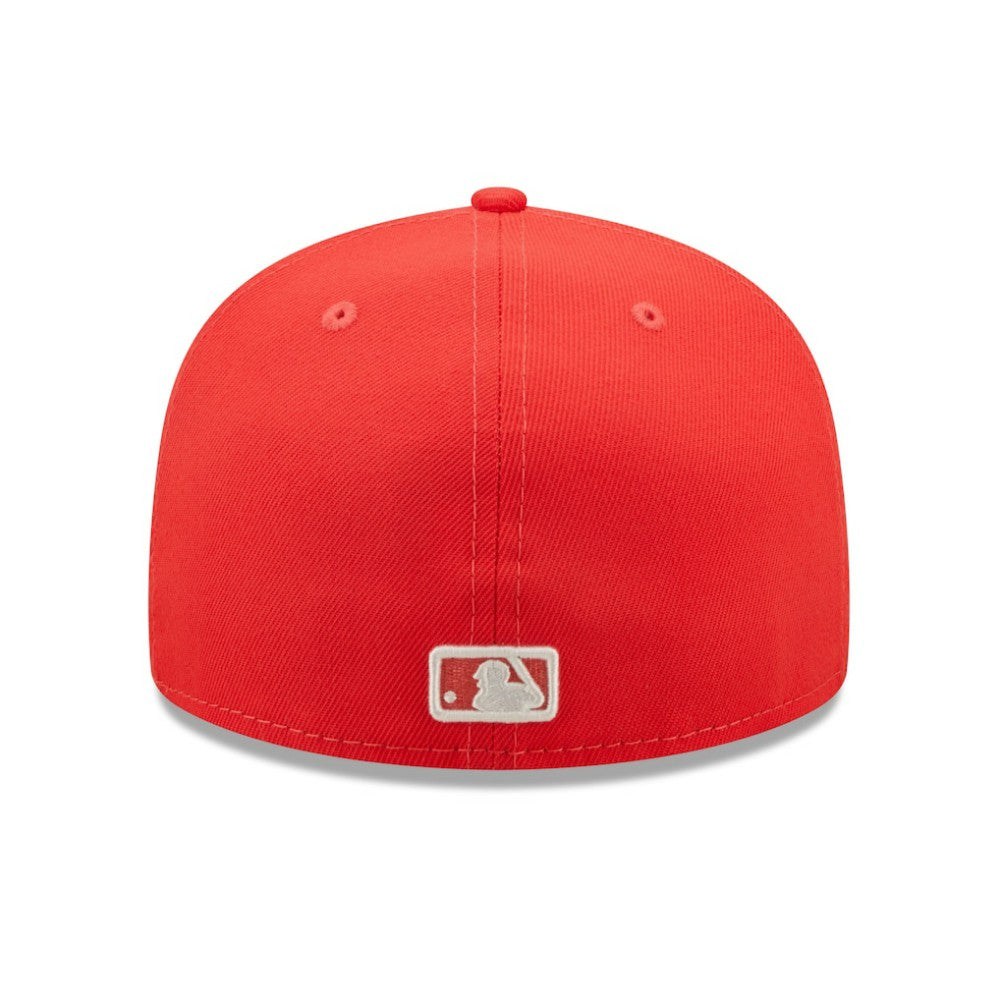Chicago Cubs Lava Highlighter Logo 59FIFTY Fitted Hat - Red | New Era