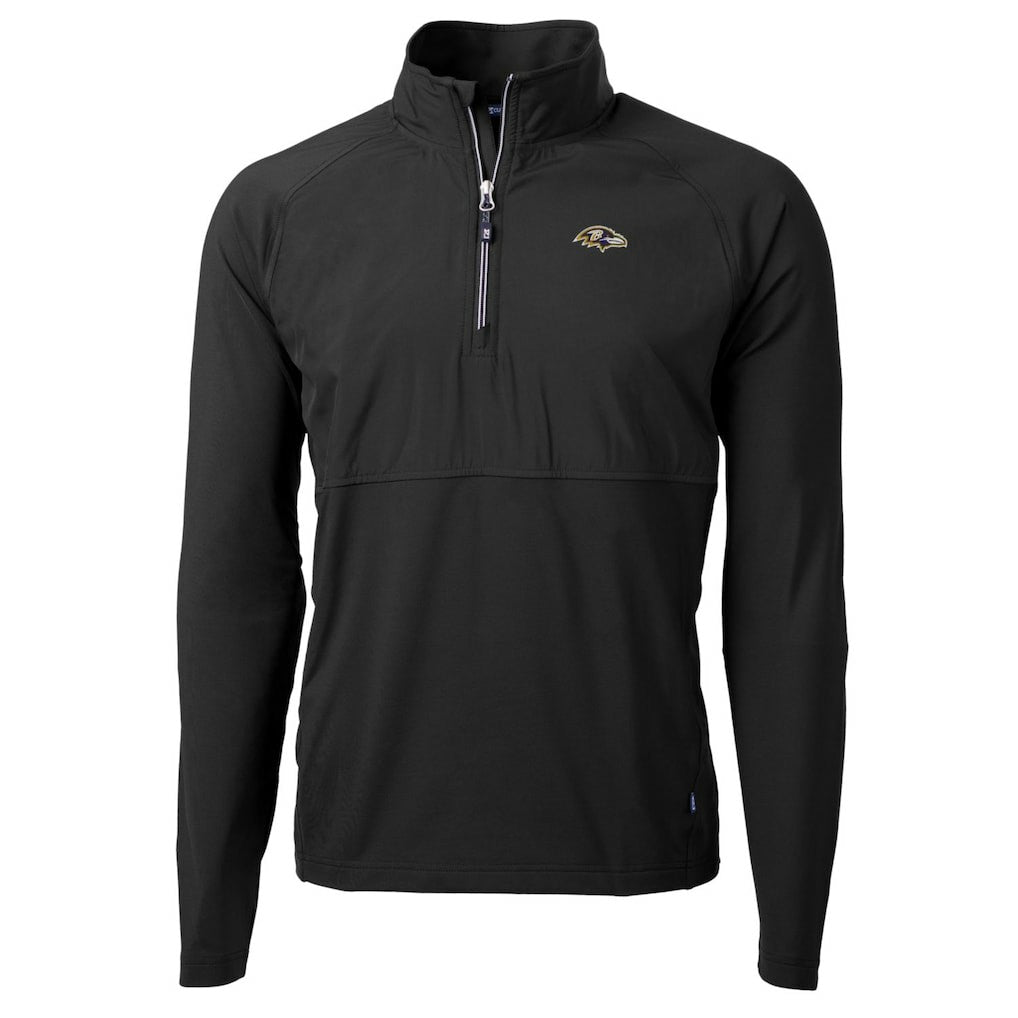 NFL Baltimore Ravens Cutter & Buck Adapt Eco Knit Hybrid Recycled Quarter-Zip Raglan Jacket