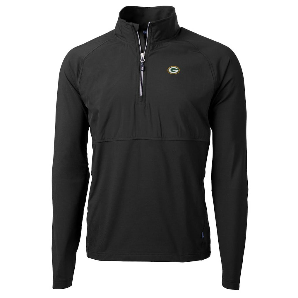 NFL Green Bay Packers Cutter & Buck Adapt Eco Knit Hybrid Recycled Quarter-Zip Raglan Jacket