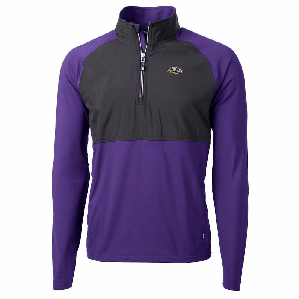NFL Baltimore Ravens Cutter & Buck Adapt Eco Knit Hybrid Recycled Quarter-Zip Raglan Jacket