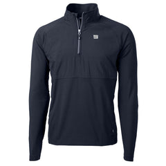 NFL New York Giants Cutter & Buck Adapt Eco Knit Hybrid Recycled Quarter-Zip Raglan Jacket