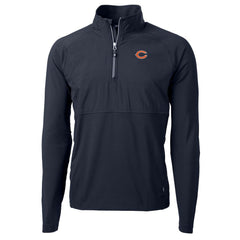 NFL Chicago Bears Cutter & Buck Adapt Eco Knit Hybrid Recycled Quarter-Zip Raglan Jacket