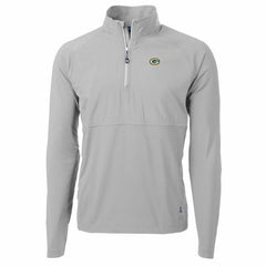 NFL Green Bay Packers Cutter & Buck Adapt Eco Knit Hybrid Recycled Quarter-Zip Raglan Jacket