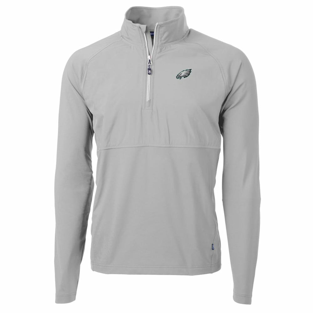 NFL Philadelphia Eagles Cutter & Buck Adapt Eco Knit Hybrid Recycled Quarter-Zip Raglan Jacket