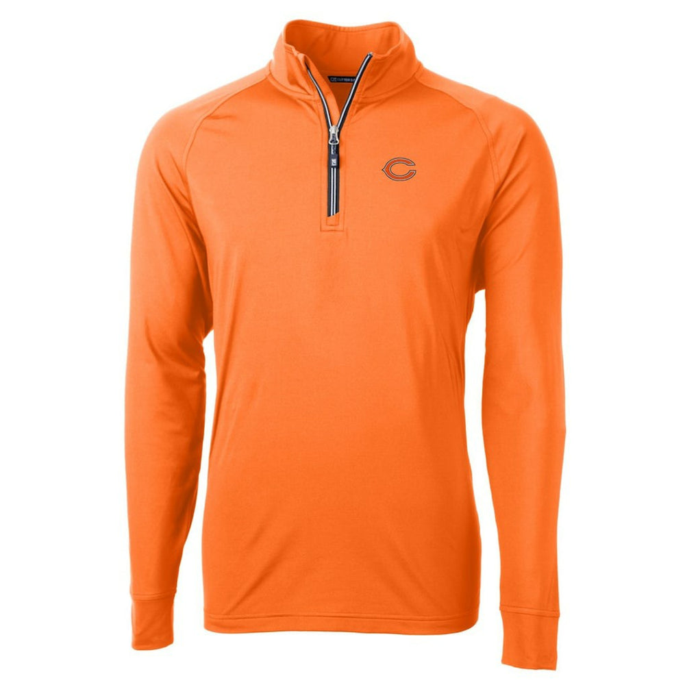 NFL Chicago Bears Cutter & Buck Adapt Eco Knit Stretch Recycled Quarter-Zip Jacket