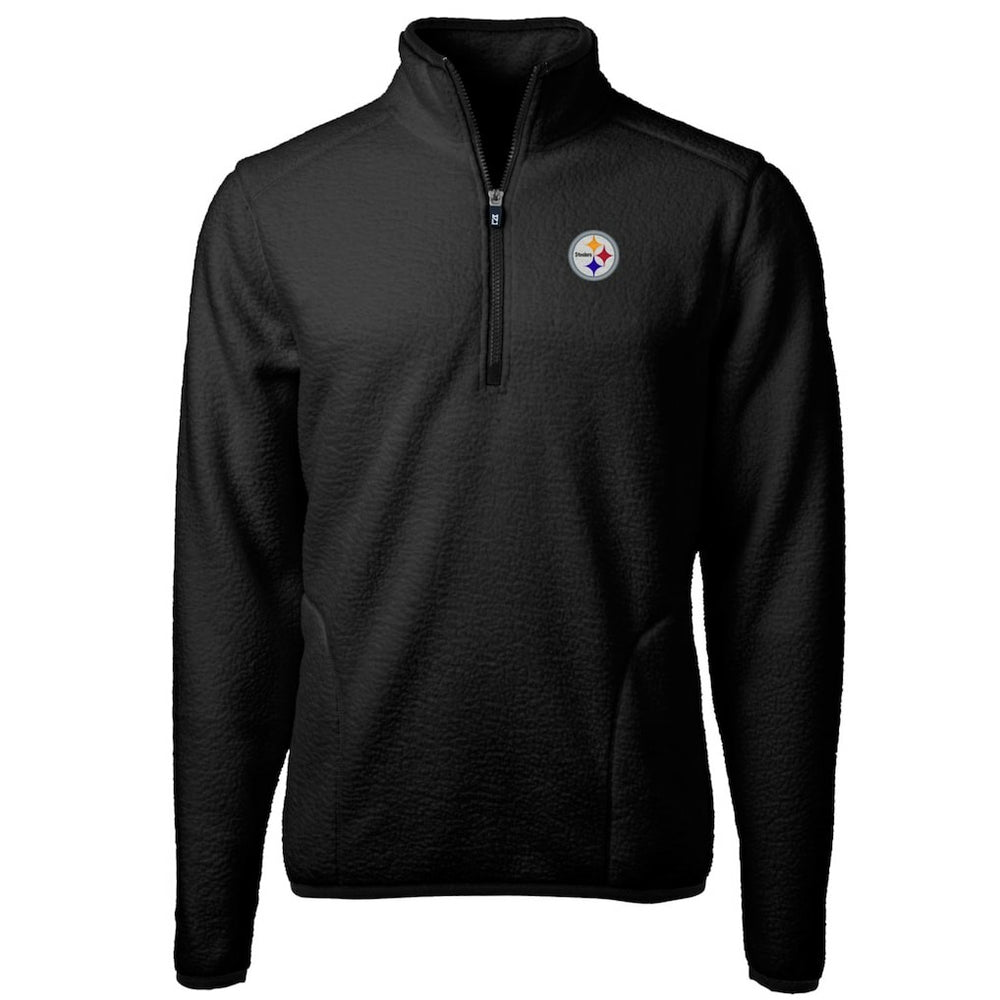 NFL Pittsburgh Steelers Cutter & Buck Cascade Eco Sherpa Fleece Quarter-Zip Pullover Jacket