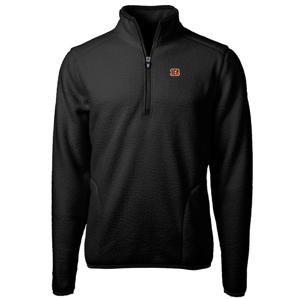 NFL Cincinnati Bengals Cutter & Buck Cascade Eco Sherpa Fleece Quarter-Zip Pullover Jacket