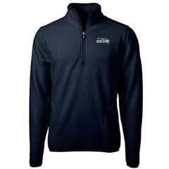 NFL Seattle Seahawks Cutter & Buck Cascade Eco Sherpa Fleece Quarter-Zip Pullover Jacket