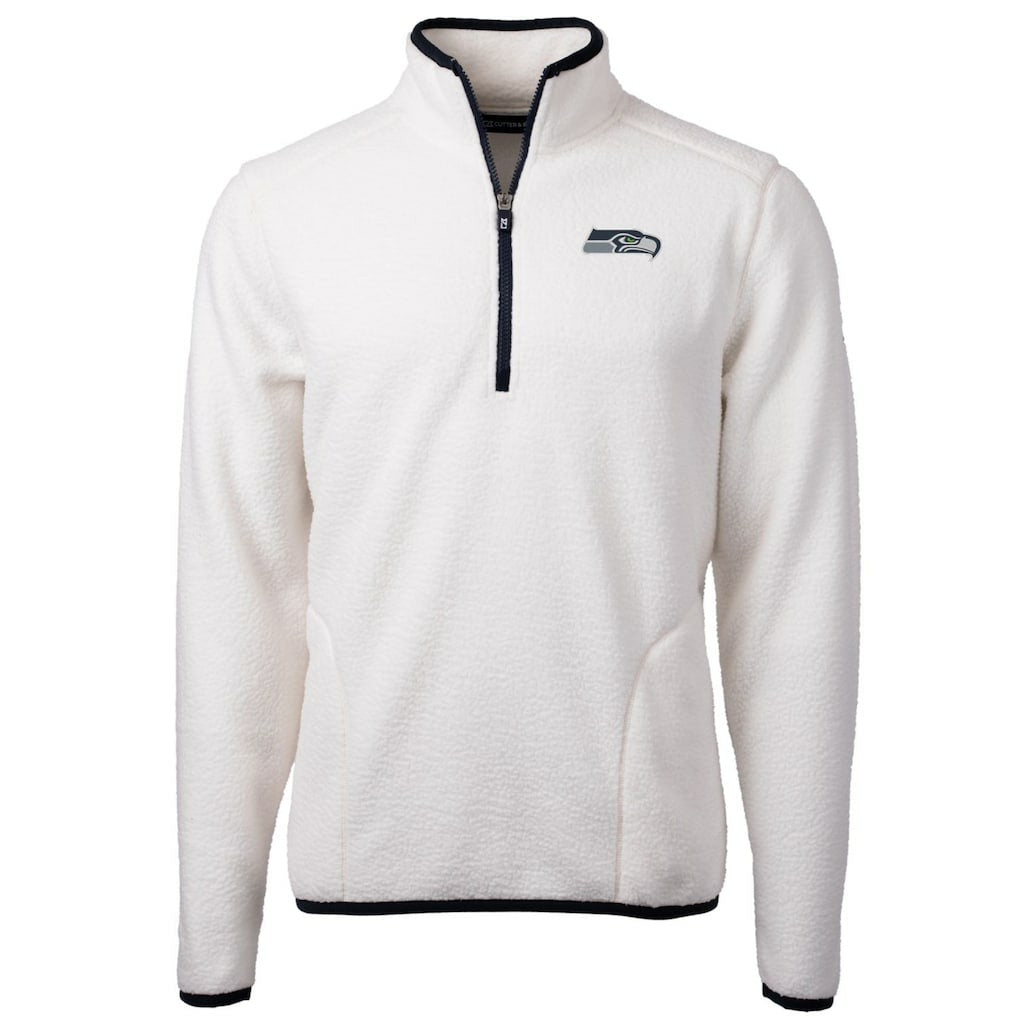 NFL Seattle Seahawks Cutter & Buck Cascade Eco Sherpa Fleece Quarter-Zip Pullover Jacket