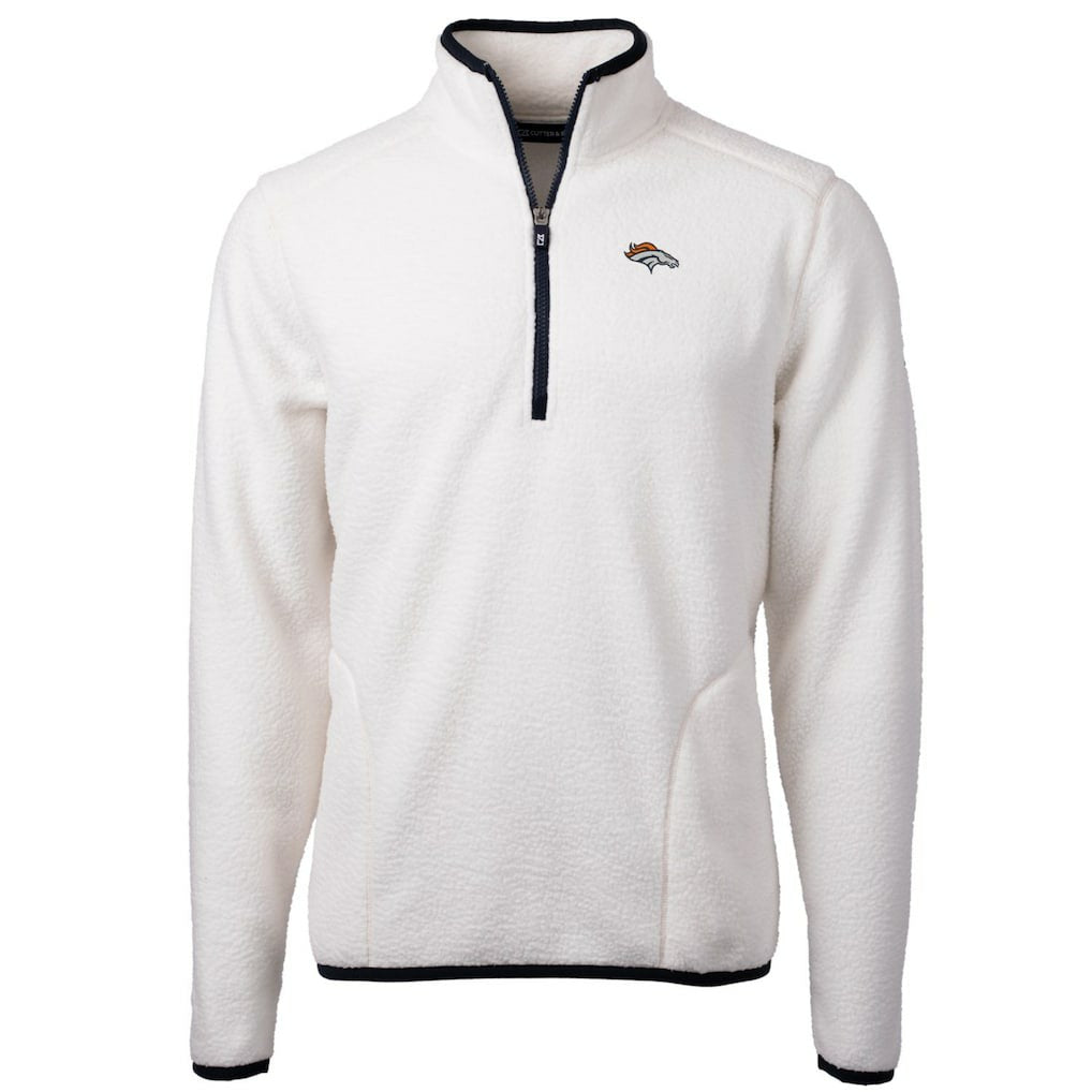 NFL Denver Broncos Cutter & Buck Cascade Eco Sherpa Fleece Quarter-Zip Pullover Jacket