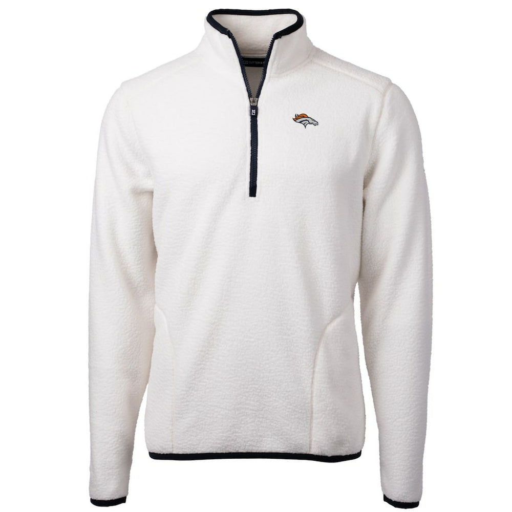 NFL Denver Broncos Cutter & Buck Cascade Eco Sherpa Fleece Quarter-Zip Pullover Jacket