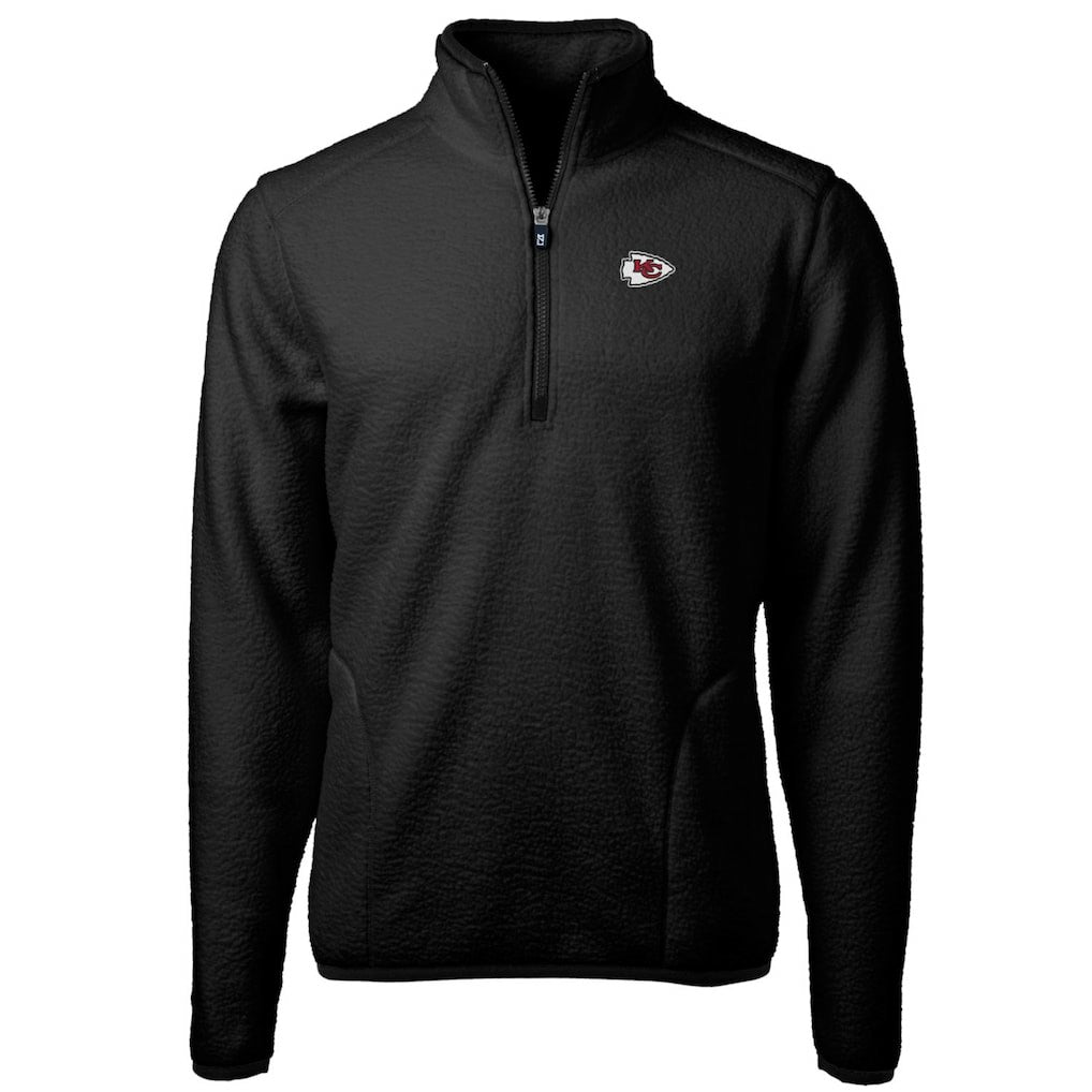 NFL Kansas City Chiefs Cutter & Buck Big & Tall Cascade Eco Sherpa Fleece Quarter-Zip Pullover Jacket