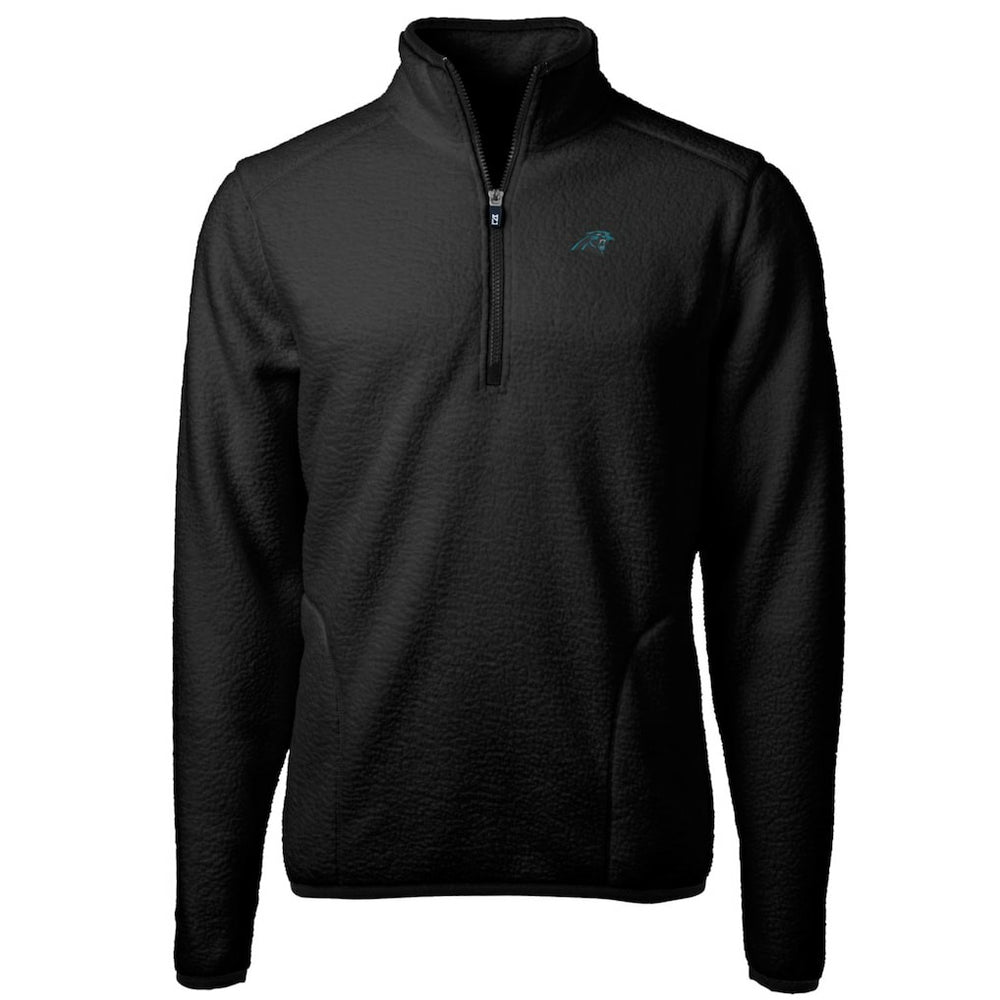 NFL Carolina Panthers Cutter & Buck Big & Tall Cascade Eco Sherpa Fleece Quarter-Zip Pullover Jacket