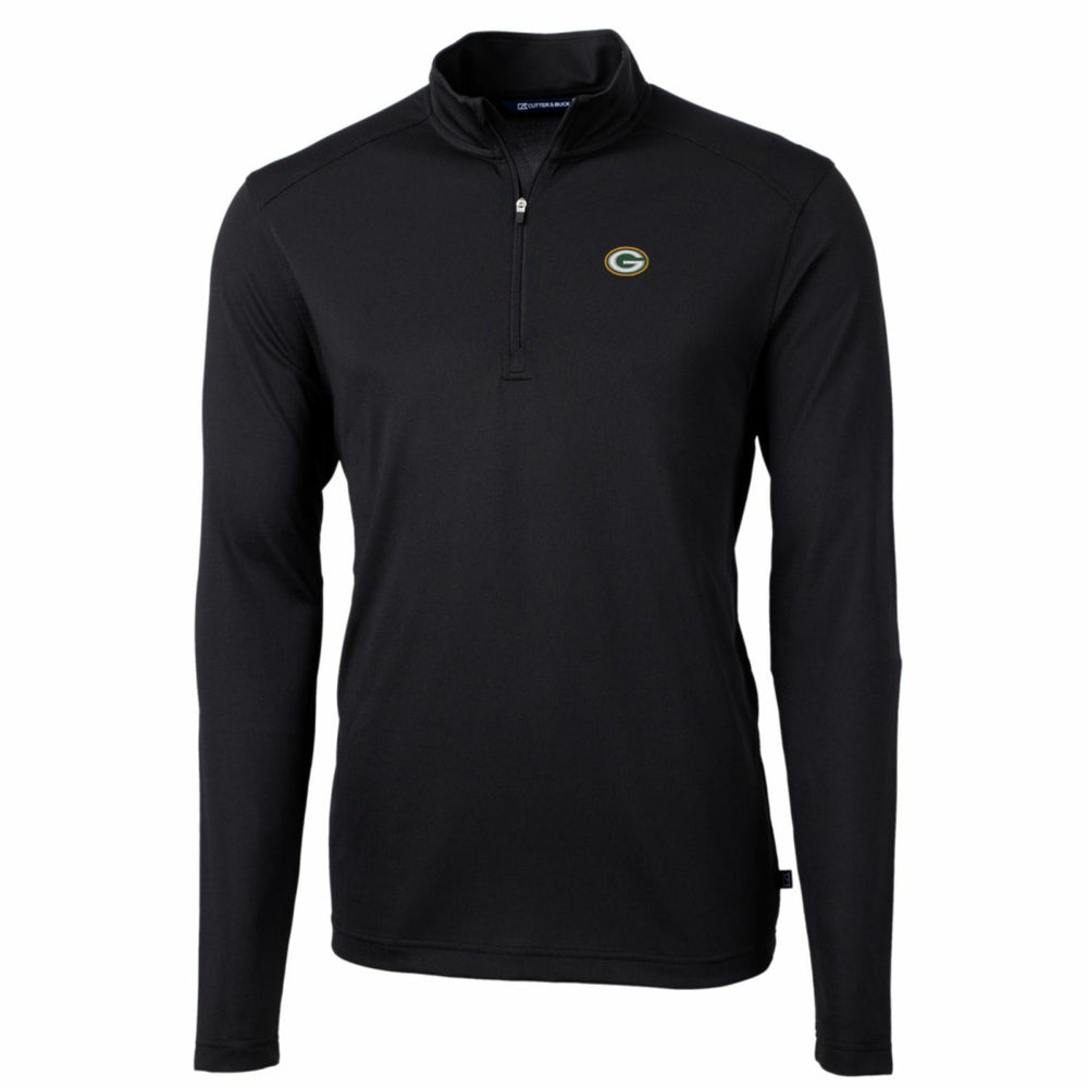 NFL Green Bay Packers Cutter & Buck Big & Tall Virtue Eco Pique Quarter-Zip Pullover Jacket