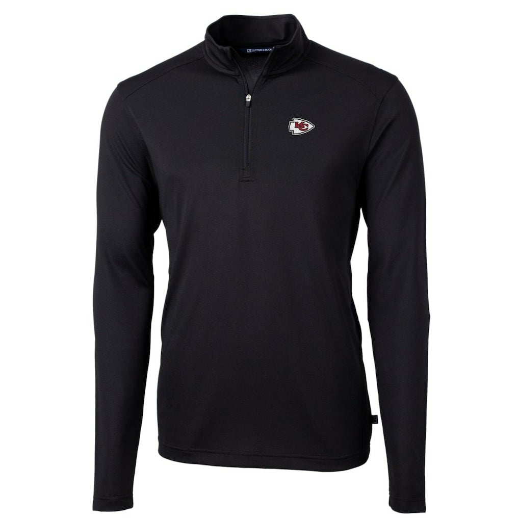NFL Kansas City Chiefs Cutter & Buck Big & Tall Virtue Eco Pique Quarter-Zip Pullover Jacket