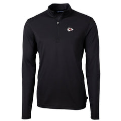 NFL Kansas City Chiefs Cutter & Buck Big & Tall Virtue Eco Pique Quarter-Zip Pullover Jacket