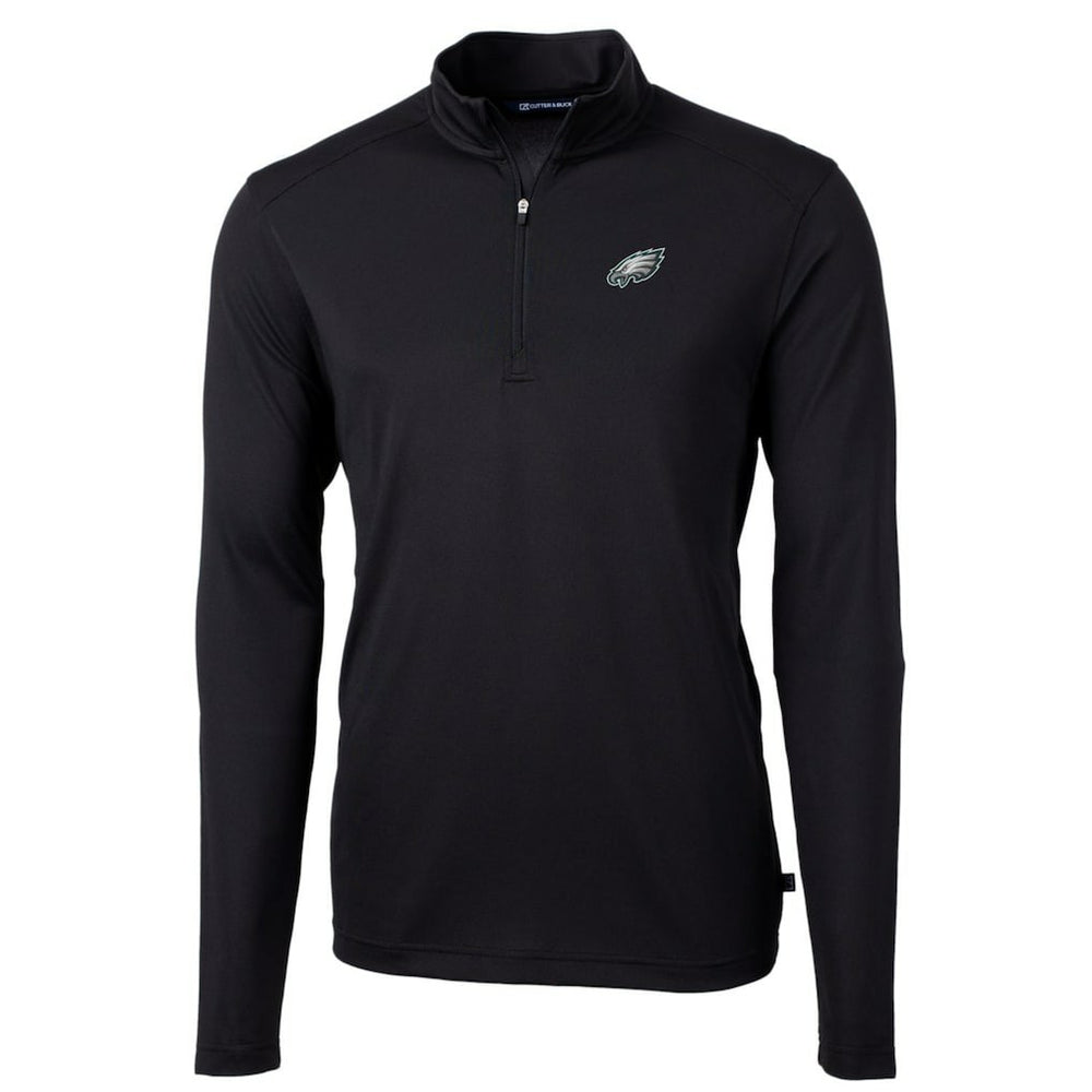 NFL Philadelphia Eagles Cutter & Buck Big & Tall Virtue Eco Pique Quarter-Zip Pullover Jacket