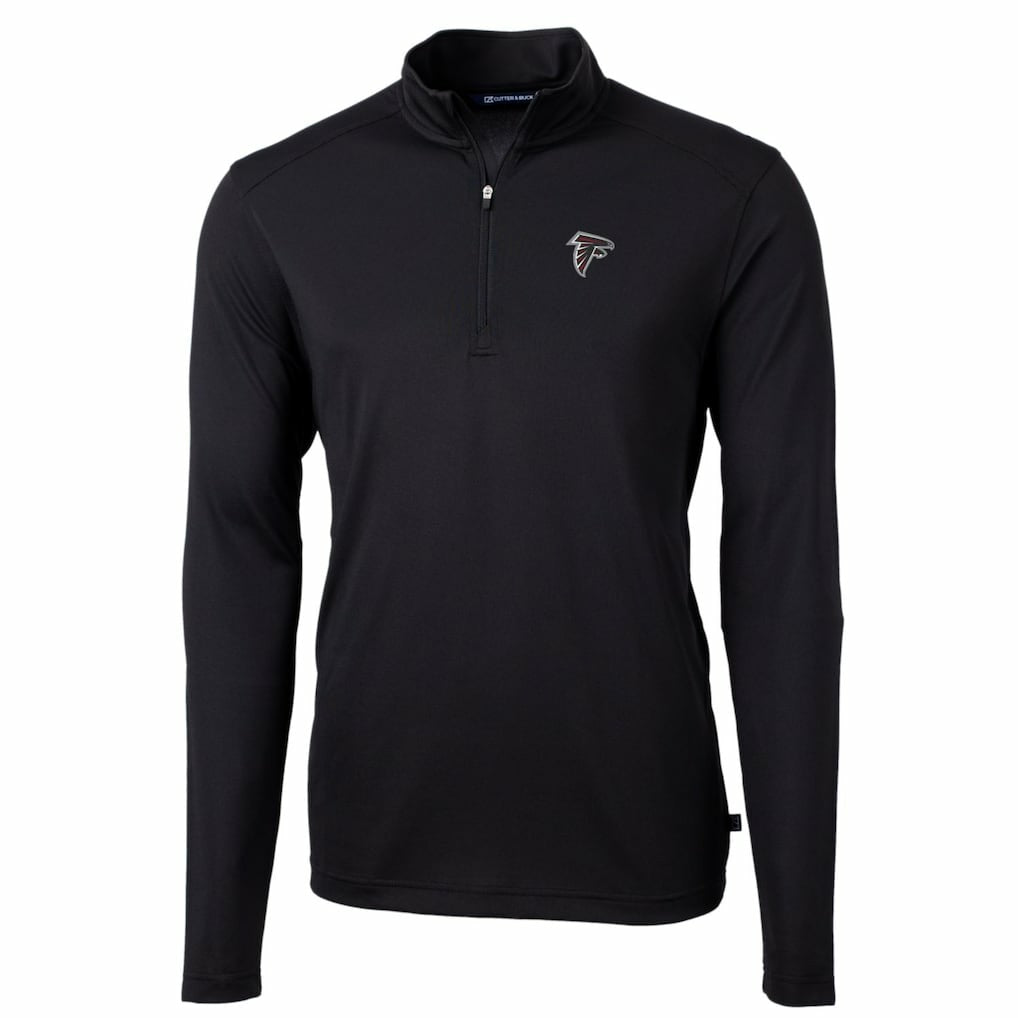 NFL Atlanta Falcons Cutter & Buck Big & Tall Virtue Eco Pique Quarter-Zip Pullover Jacket