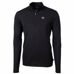 NFL Jacksonville Jaguars Cutter & Buck Big & Tall Virtue Eco Pique Quarter-Zip Pullover Jacket
