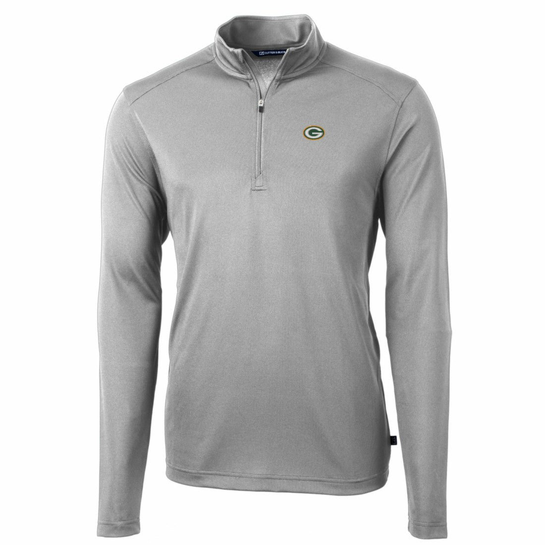 NFL Green Bay Packers Cutter & Buck Big & Tall Virtue Eco Pique Quarter-Zip Pullover Jacket