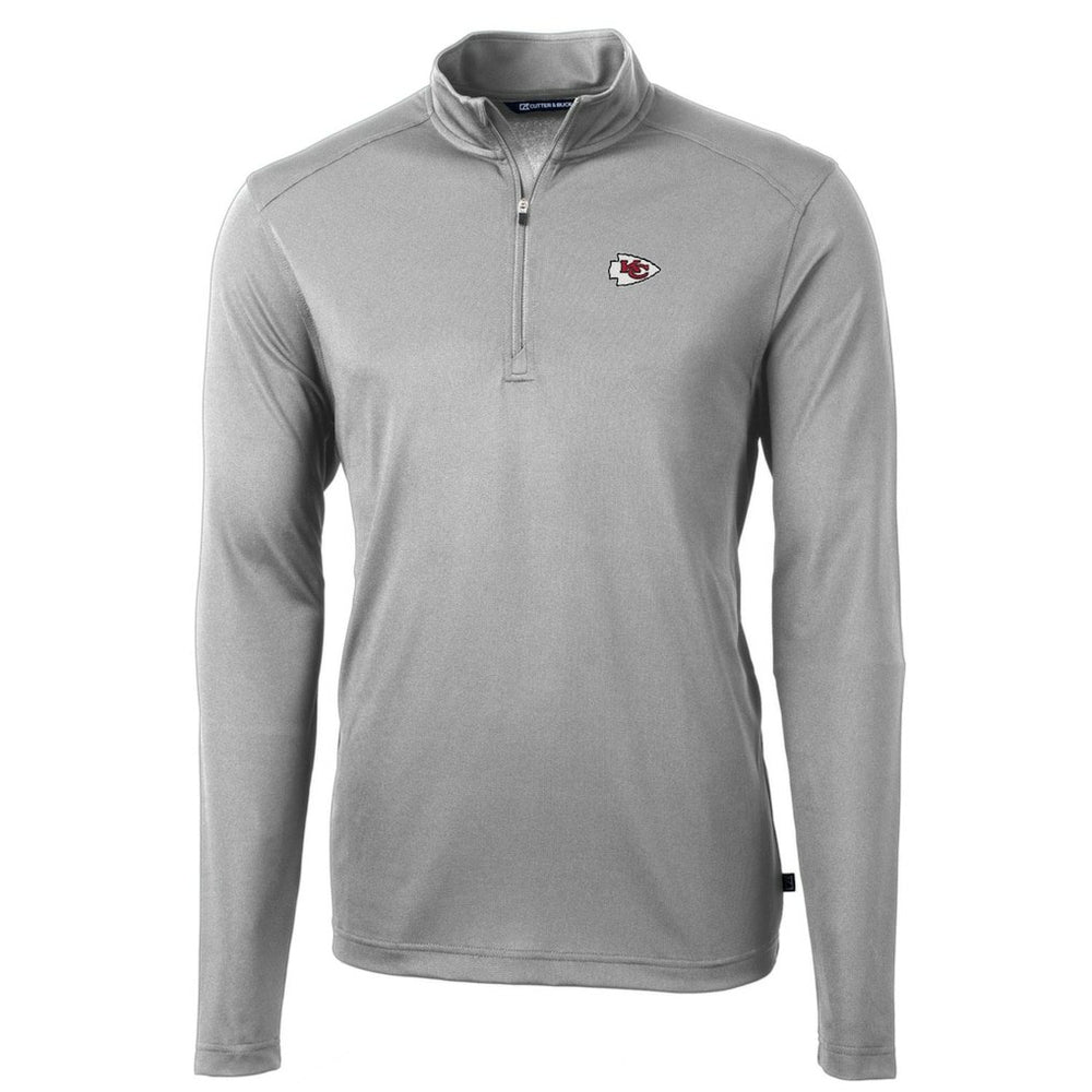 NFL Kansas City Chiefs Cutter & Buck Big & Tall Virtue Eco Pique Quarter-Zip Pullover Jacket