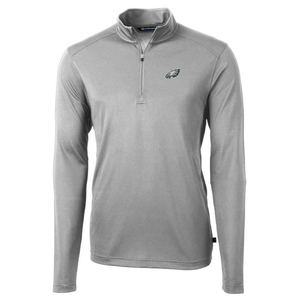 NFL Philadelphia Eagles Cutter & Buck Big & Tall Virtue Eco Pique Quarter-Zip Pullover Jacket
