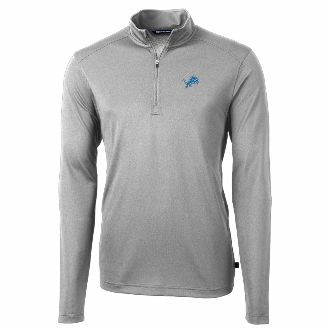 NFL Detroit Lions Cutter & Buck Big & Tall Virtue Eco Pique Quarter-Zip Pullover Jacket