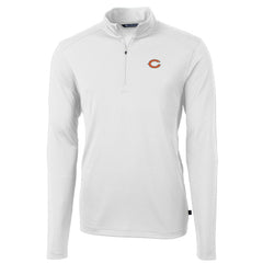 NFL Chicago Bears Cutter & Buck Big & Tall Virtue Eco Pique Quarter-Zip Pullover Jacket