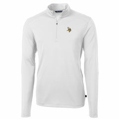 NFL Minnesota Vikings Cutter & Buck Big & Tall Virtue Eco Pique Quarter-Zip Pullover Jacket