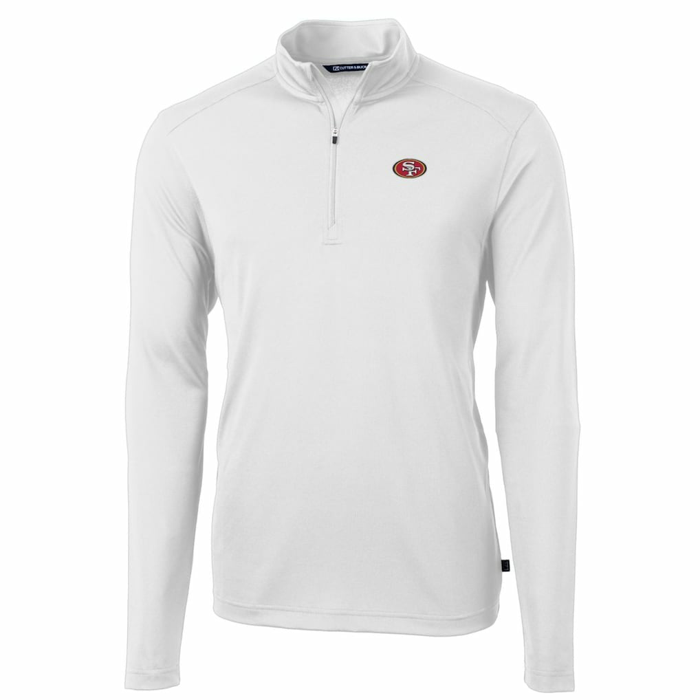 NFL San Francisco 49ers Cutter & Buck Big & Tall Virtue Eco Pique Quarter-Zip Pullover Jacket