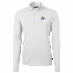 NFL Pittsburgh Steelers Cutter & Buck Big & Tall Virtue Eco Pique Quarter-Zip Pullover Jacket