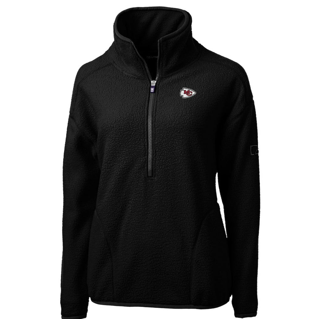 NFL Kansas City Chiefs Cutter & Buck Women's Cascade Eco Sherpa Fleece Half-Zip Pullover Jacket
