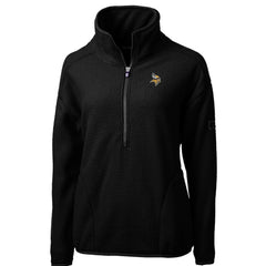 NFL Minnesota Vikings Cutter & Buck Women's Cascade Eco Sherpa Fleece Half-Zip Pullover Jacket