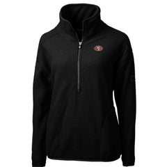 NFL San Francisco 49ers Cutter & Buck Women's Cascade Eco Sherpa Fleece Half-Zip Pullover Jacket