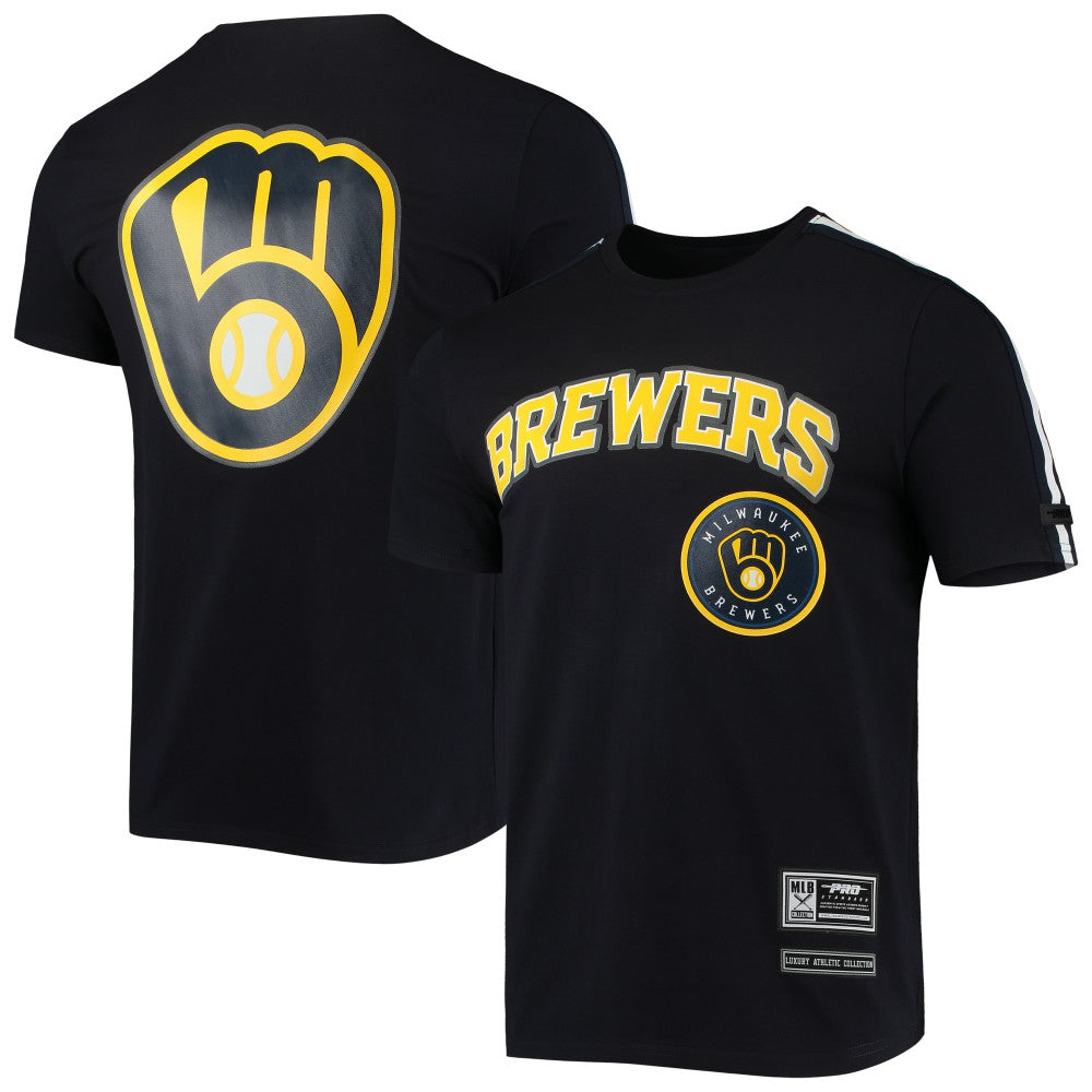 Milwaukee Brewers Pro Standard Taping T-Shirt - Navy/