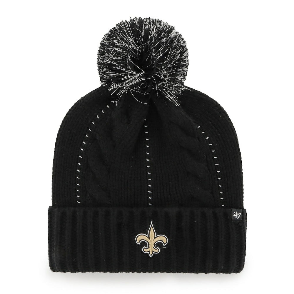 NFL New Orleans Saints '47 Women's Bauble Cuffed Knit Hat with Pom