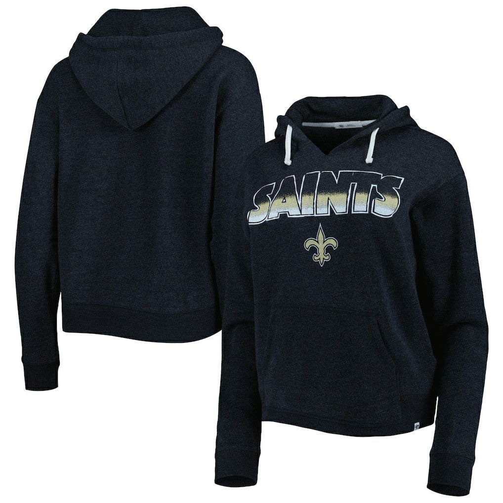 NFL New Orleans Saints '47 Women's Color Rise Kennedy Notch Neck Pullover Hoodie