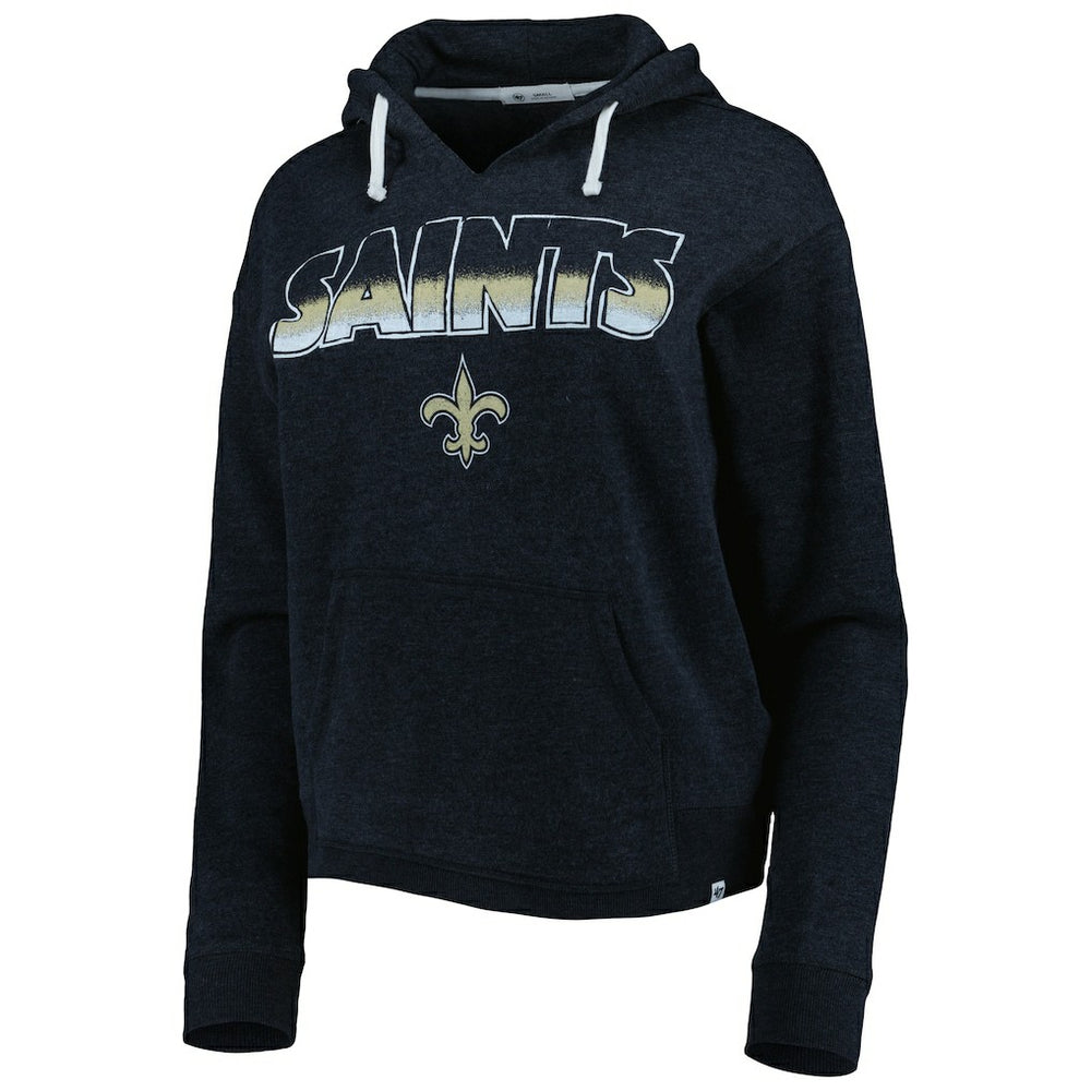 NFL New Orleans Saints '47 Women's Color Rise Kennedy Notch Neck Pullover Hoodie