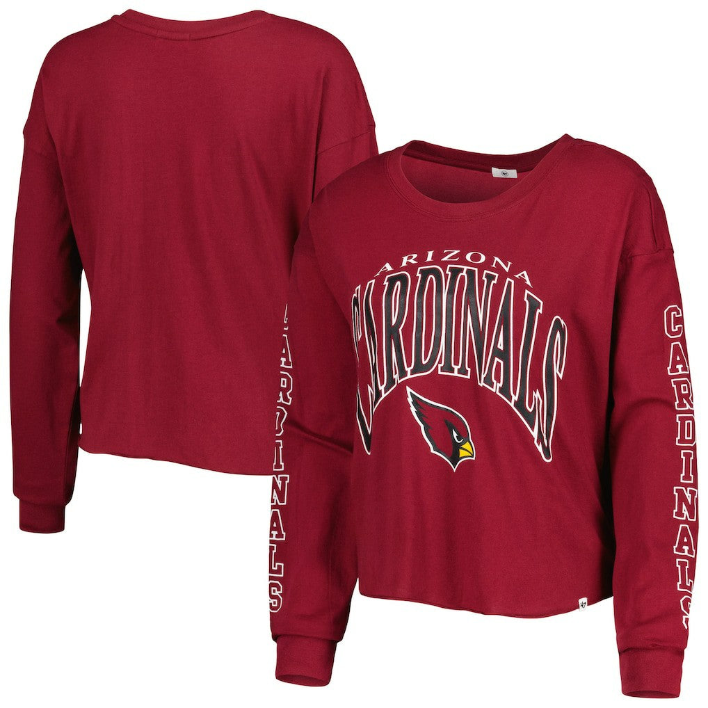 NFL Arizona Cardinals '47 Women's Skyler Parkway Cropped Long Sleeve T-Shirt
